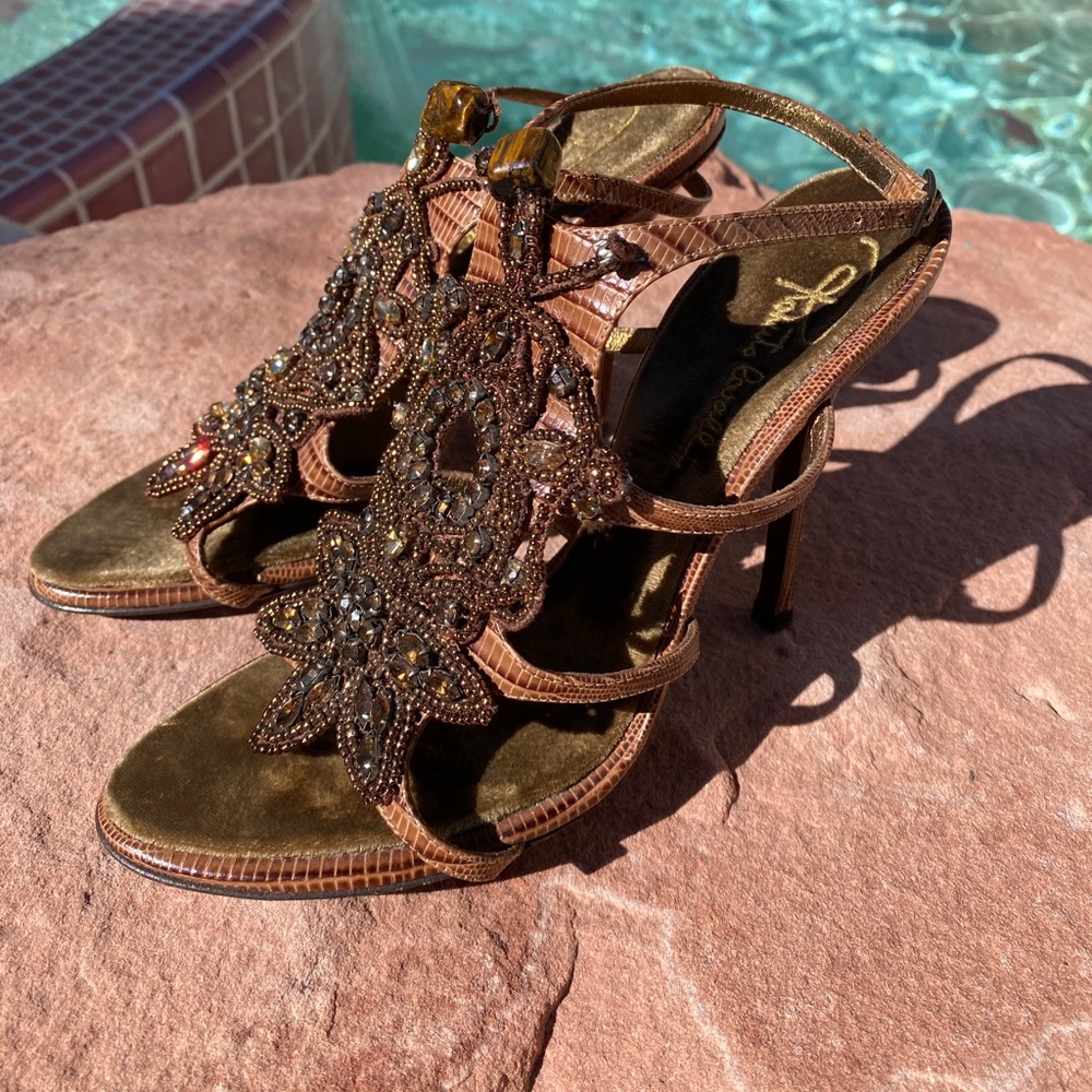 Authentic Roberto Cavalli heels with rhinestones